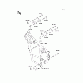 Схема узла: Крепление двигателя для Kawasaki KL650 KLR650