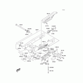 Схема узла: Задний рычаг (Маятник) (A1) для Kawasaki KLX125 KLX125