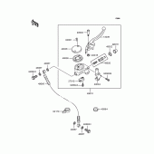 Схема вузла: Передній гальмівний циліндр для Kawasaki BJ250 Estrella RS