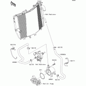 Схема узла: Масляный охладитель для Kawasaki ZX1000 Ninja ZX-10R