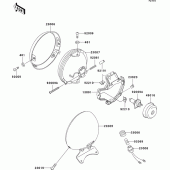 Схема вузла: Headlight(s) для Kawasaki VN1500 VN1500 Classic
