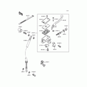 Схема узла: Передний тормозной цилиндр для Kawasaki EX250 Ninja 250