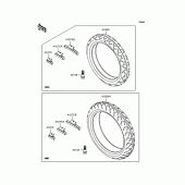 Схема вузла: Колеса для Kawasaki ZR400 Zephyr X
