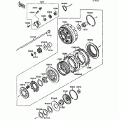 Схема узла: Сцепление для Kawasaki VN1500 VN-15 SE