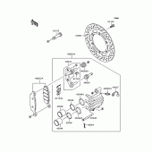 Схема узла: Передний тормоз для Kawasaki BJ250 250TR