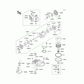 Схема узла: Масляный насос & Масляный фильтр для Kawasaki ZX1100 Ninja ZX-11