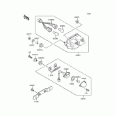 Схема вузла: Задній ліхтар (Стоп сигнал) для Kawasaki ZX400 ZXR400R