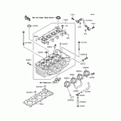 Схема вузла: Головка циліндра для Kawasaki ZR250 Balius