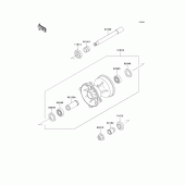Схема вузла: Ступиця переднього колеса для Kawasaki KX125