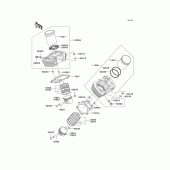 Схема вузла: Циліндр & Поршень для Kawasaki VN1500 Vulcan 1500 Drifter