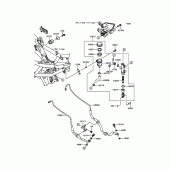 Схема вузла: Задній гальмівний циліндр для Kawasaki BX250 NINJA 250SL ABS