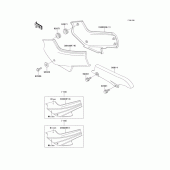 Схема вузла: Side covers(1/2)(ex500-a7) для Kawasaki EX500 GPZ500