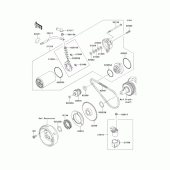Схема вузла: Стартер електричний & Заженуть стартер для Kawasaki BJ250 Estrella