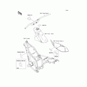 Схема вузла: Інформаційні наклейки для Kawasaki KLX300R