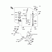 Схема узла: Задний тормозной цилиндр для Kawasaki KLE650 Versys 650