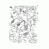 Схема вузла: Радіатор для Kawasaki ZX400 ZZR400