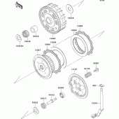 Схема вузла: Зчеплення для Kawasaki VN800 Vulcan 800 Drifter
