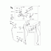 Схема узла: Передний тормозной цилиндр для Kawasaki KX250/ KX252 KX250