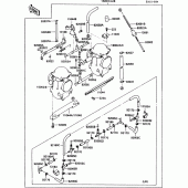 Схема узла: Карбюратор(1/3) для Kawasaki EX500 GPZ500