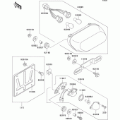Схема узла: Taillight(s) для Kawasaki ZX1100 ZZ-R1100