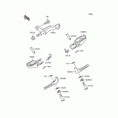 Схема узла: Подножки для Kawasaki KLX250 KLX250