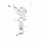 Схема узла: Цилиндр & Поршень для Kawasaki KLX250 KLX250