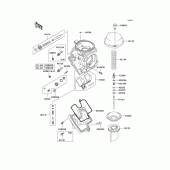 Схема вузла: Комплектуючі карбюратора для Kawasaki ZX600 Ninja ZX-6