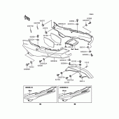 Схема узла: Задние боковые обтекатели & Защита цепи (ZX1100-E1) для Kawasaki ZX1100 GPZ1100