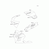 Схема вузла: Decals(green/white) для Kawasaki ZX900 Ninja ZX-9R