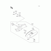 Схема вузла: Задній ліхтар (Стоп-сигнал) для Kawasaki EN500 Vulcan 500 LTD