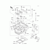 Схема узла: Головка цилиндра для Kawasaki EX250 ZZR250