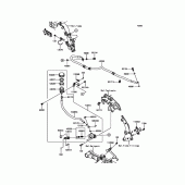 Схема вузла: Задній гальмівний циліндр для Kawasaki EN650 Vulcan S
