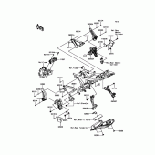 Схема вузла: Кріплення двигуна для Kawasaki EX650 Ninja 650 ABS