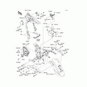 Схема вузла: Кріплення двигуна для Kawasaki VN1600 Vulcan 1600 Classic