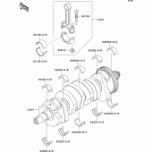 Схема узла: Коленчатый вал для Kawasaki ZR800 Z800 ABS