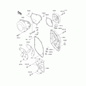 Схема вузла: Engine cover(s) для Kawasaki ZX600 ZZ-R600