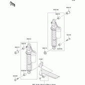 Схема узла: Подвеска/Задний амортизатор для Kawasaki ZR1200 ZRX1200