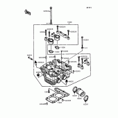 Схема вузла: Головка циліндра для Kawasaki EL250 Eliminator 250LX