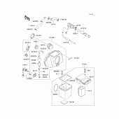 Схема узла: Воздушный фильтр для Kawasaki ZR750 ZR-7