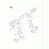 Схема вузла: Підвіска/задній амортизатор для Kawasaki VN750 Vulcan 750