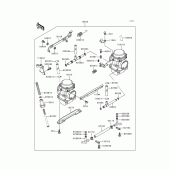 Схема вузла: Карбюратор для Kawasaki EX500 GPZ500S