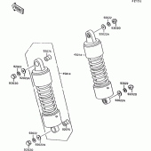 Схема вузла: Підвіска/амортизатор для Kawasaki VN1500 VN-15