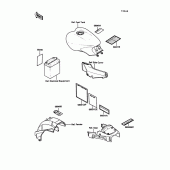 Схема вузла: Інформаційні наклейки для Kawasaki ZG1000 1000GTR