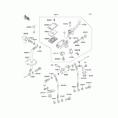 Схема узла: Передний тормозной цилиндр для Kawasaki ZX1100 GPZ1100