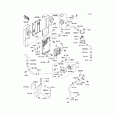 Схема вузла: Радіатор (1/2) для Kawasaki EL250 Eliminator 250