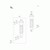 Схема вузла: Амортизатор задній для Kawasaki BJ250 Estrella