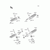 Схема узла: Подножки для Kawasaki ZR400 Zephyr X