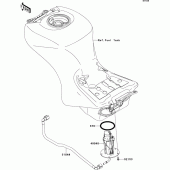 Схема узла: Топливный насос для Kawasaki ZX1400 Ninja ZX-14