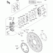 Схема вузла: Переднє гальмо для Kawasaki ZR1000 Z1000 ABS