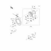 Схема вузла: Ступиця заднього колеса для Kawasaki KLX300R
